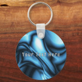 Blauwe Zijde golf Sleutelhanger (Voorkant)