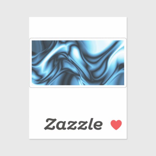 Blauwe Zijde golf Sticker (Vel)