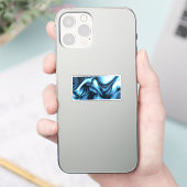 Blauwe Zijde golf Sticker (Telefoon)