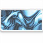 Blauwe Zijde golf Sticker (Voorkant)