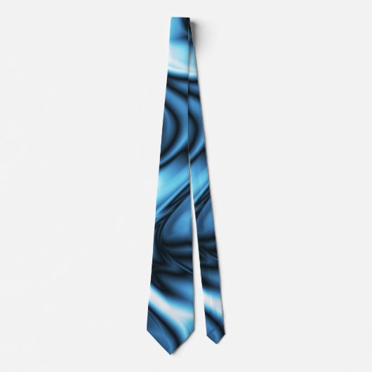 Blauwe Zijde golf Stropdas (Voorkant)