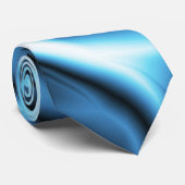 Blauwe Zijde golf Stropdas (Opgerold)