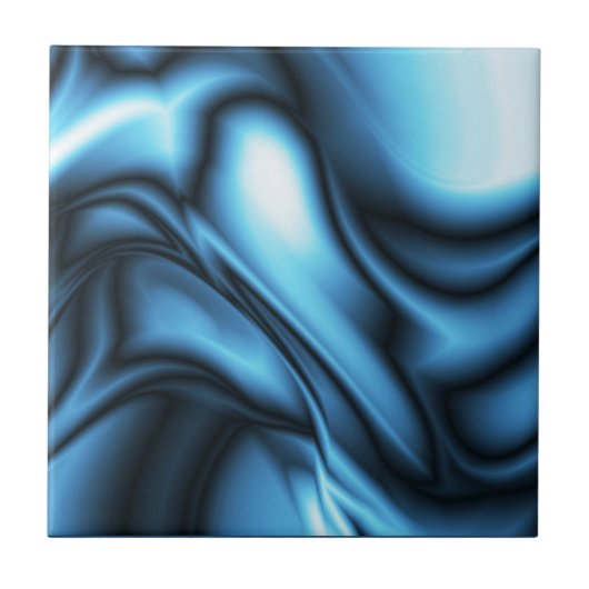 Blauwe Zijde golf Tegeltje (Voorkant)