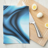 Blauwe Zijde golf Theedoek (Quarter Fold)