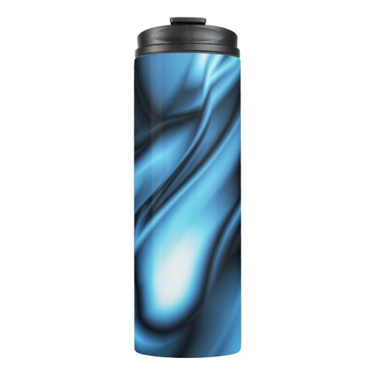Blauwe Zijde golf Thermosbeker (Voorkant)