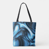 Blauwe Zijde golf Tote Bag (Achterkant)