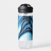 Blauwe Zijde golf Waterfles (Voorkant)