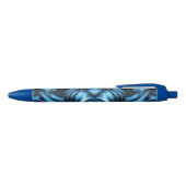 Blauwe Zijde golf Zwarte Inkt Pen (Bovenkant)