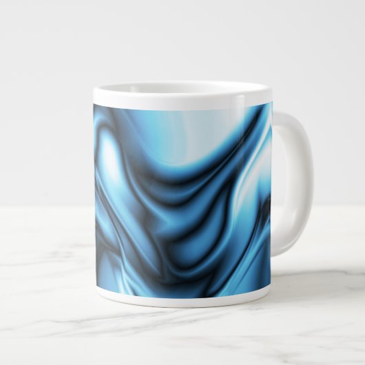 Blauwe Zijde Grote Koffiekop (Voorkant rechts)