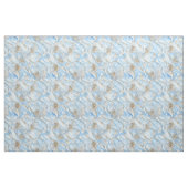 Blauwe Zijde & Ivoor Parels Stof (Fat Quarter)