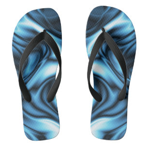 Blauwe Zijde Teenslippers