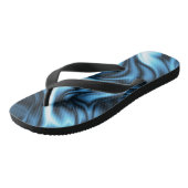 Blauwe Zijde Teenslippers (Schuin)