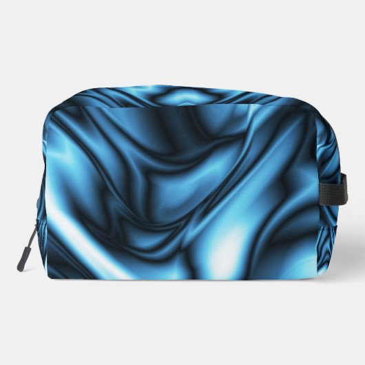 Blauwe Zijde Toilettasje (Achterkant)