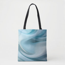 Blauwe zijde tote bag
