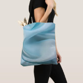 Blauwe zijde tote bag (Dichtbij)