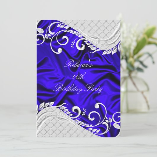 Blauwe Zijde Zijde Zijderdag Mededelingen Kaart (Staand voorkant)