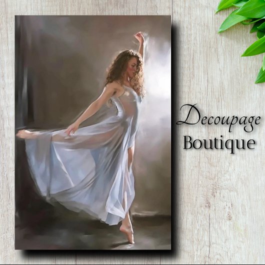 Blauwe Zijden Gratie Foto Decoupage Tissuepapier