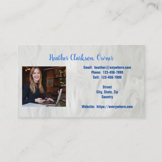 Blauwe zijderoute 2190 visitekaartje (Achterkant)