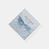 Blauwe zijkant op kant voor Jubileum Servet (Hoek)