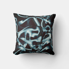 Blauwe zilver op abstracte tapes in het donker kussen