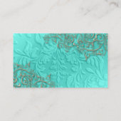 Blauwe zilverdraden visitekaartje (Achterkant)