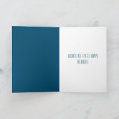 Blauwe Zilveren Letter D Kaart (Binnen)