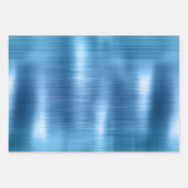 Blauwe zilveren Sparkle Glitter Inpakpapier Vel (Voorkant 2)