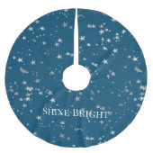 Blauwe Zilveren Sterren Kerstboom Rok (Voorkant)