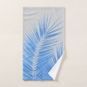 Blauwe zilvergrijze palm laat dromen #1 bad handdoek (Handdoek)