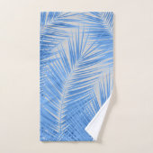Blauwe zilvergrijze palm laat dromen #1a bad handdoek (Handdoek)