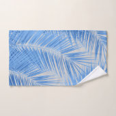 Blauwe zilvergrijze palm laat dromen #1a bad handdoek (Handdoek)