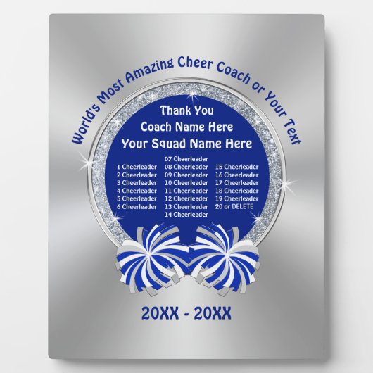 Blauwe, zilverkleurige en witte kaasmakerij fotoplaat (Voorkant)