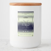 Blauwe zilverproducten Etikettering juwelen-monogr Voedselcontainer Etiket (Voorkant)