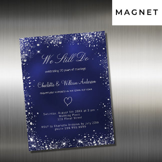 Blauwe zilvervogel verlenging huwelijksuitnodiging