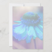 Blauwe Zinnia Bloem Kaart (Achterkant)