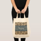 Blauwe  Zinnia-Canvas tas (Voorkant (product))