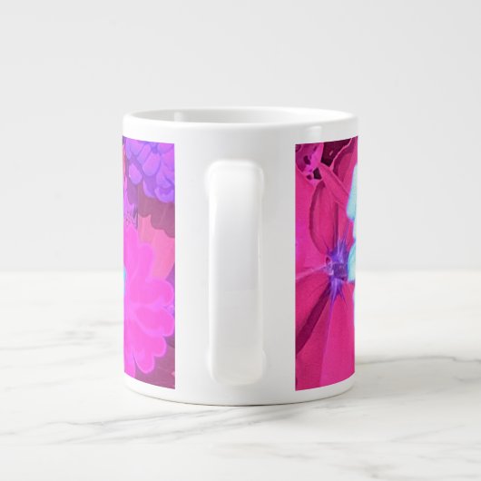  Blauwe Zinnia in de Paarse zomertuin Grote Koffiekop (Achterkant)