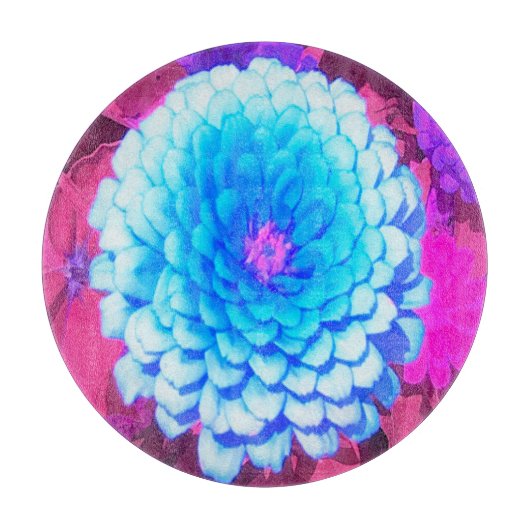  Blauwe Zinnia in de Paarse zomertuin Snijplank (Voorkant)