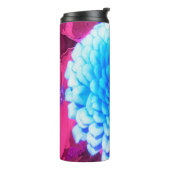 Blauwe Zinnia in de Paarse zomertuin Thermosbeker (Gedraaid links)