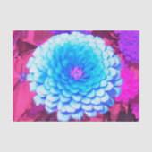  Blauwe Zinnia in de Paarse zomertuin Tissuepapier (Voorkant)