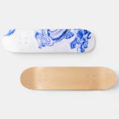 Blauwe Zircon Draak Deel 2 Skateboard (Horizontaal)