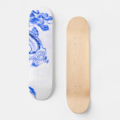 Blauwe Zircon Draak Deel 2 Skateboard (Voorkant)