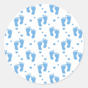 Blauwe zoemenpootsticker ronde sticker