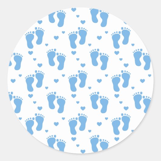 Blauwe zoemenpootsticker ronde sticker (Voorkant)