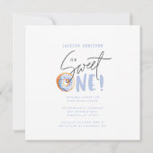 blauwe , zoete donut 1 verjaardag multi foto (Achterkant)