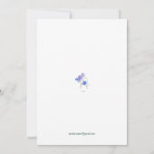 Blauwe zoete erwtenbloemen Bedankt voor uw steun (Achterkant)