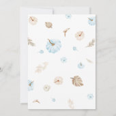 Blauwe Zoete Kleine Pompoen Herfst Baby Shower Kaart (Achterkant)
