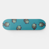 Blauwe zombie persoonlijk skateboard (Horizontaal)