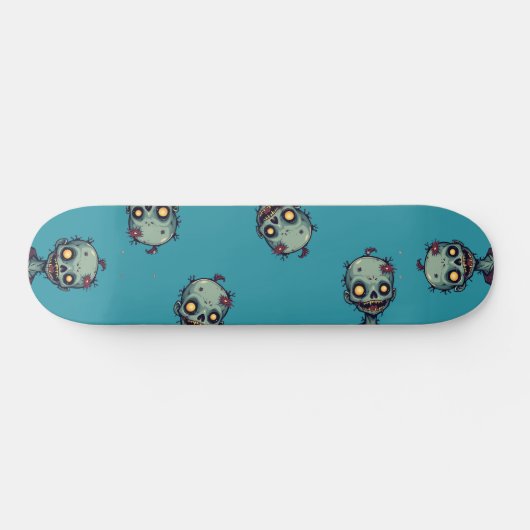 Blauwe zombie persoonlijk skateboard (Horizontaal)