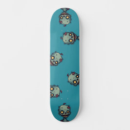 Blauwe zombie persoonlijk skateboard